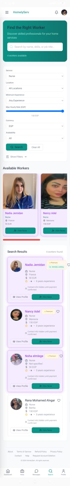 HomelyServ screenshot 1