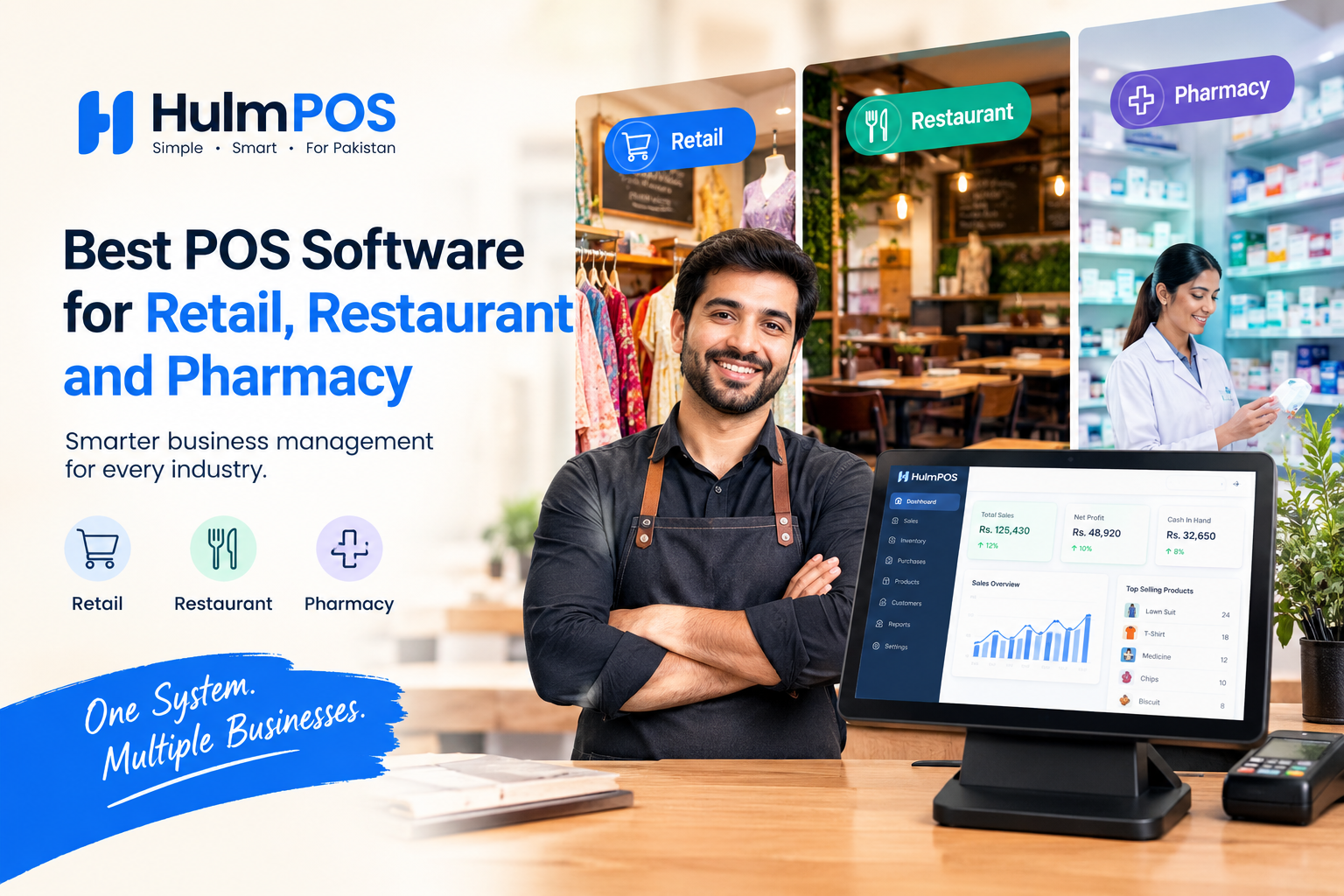 Best POS Software for Retail, Restaurant & Pharmacy | Hulm POS