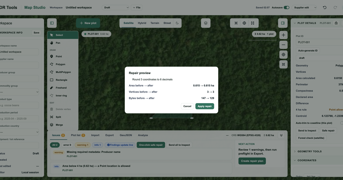 EUDR Tools screenshot 1