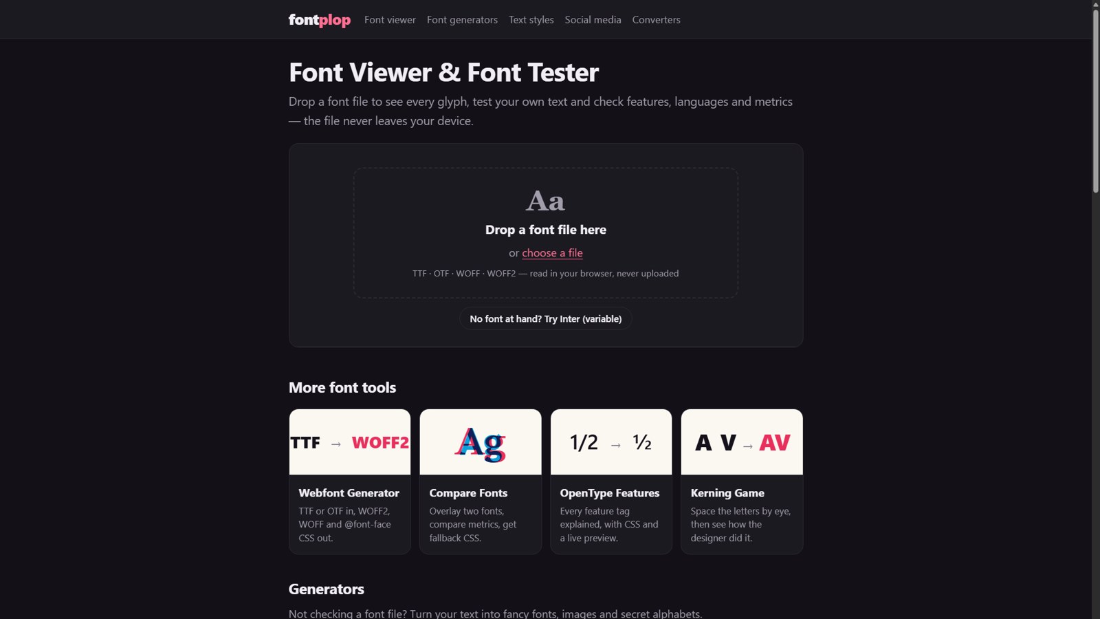 FontPlop screenshot 1