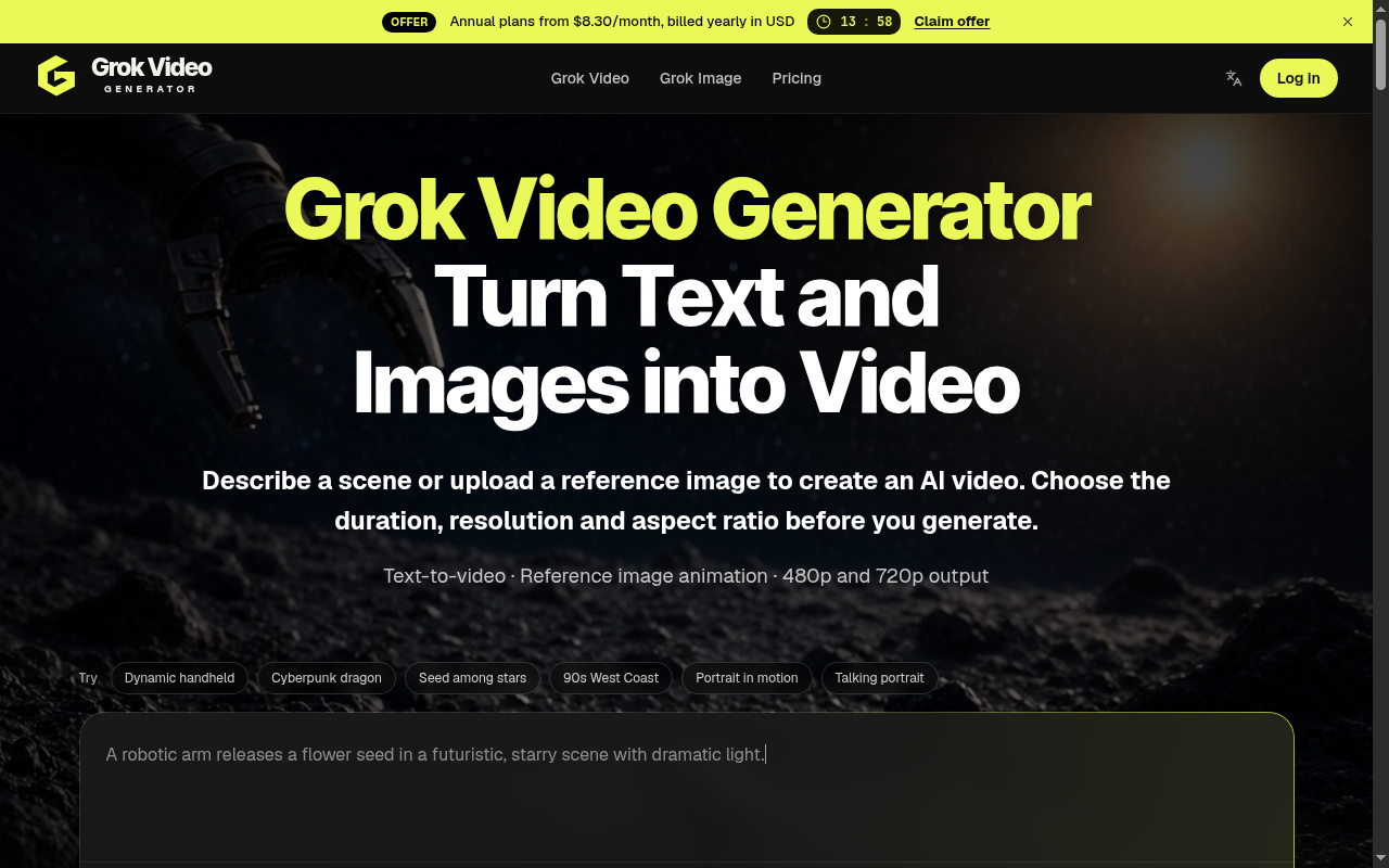 Grok Video Generator screenshot 1