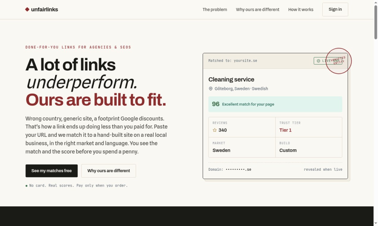 Unfair Links screenshot 1