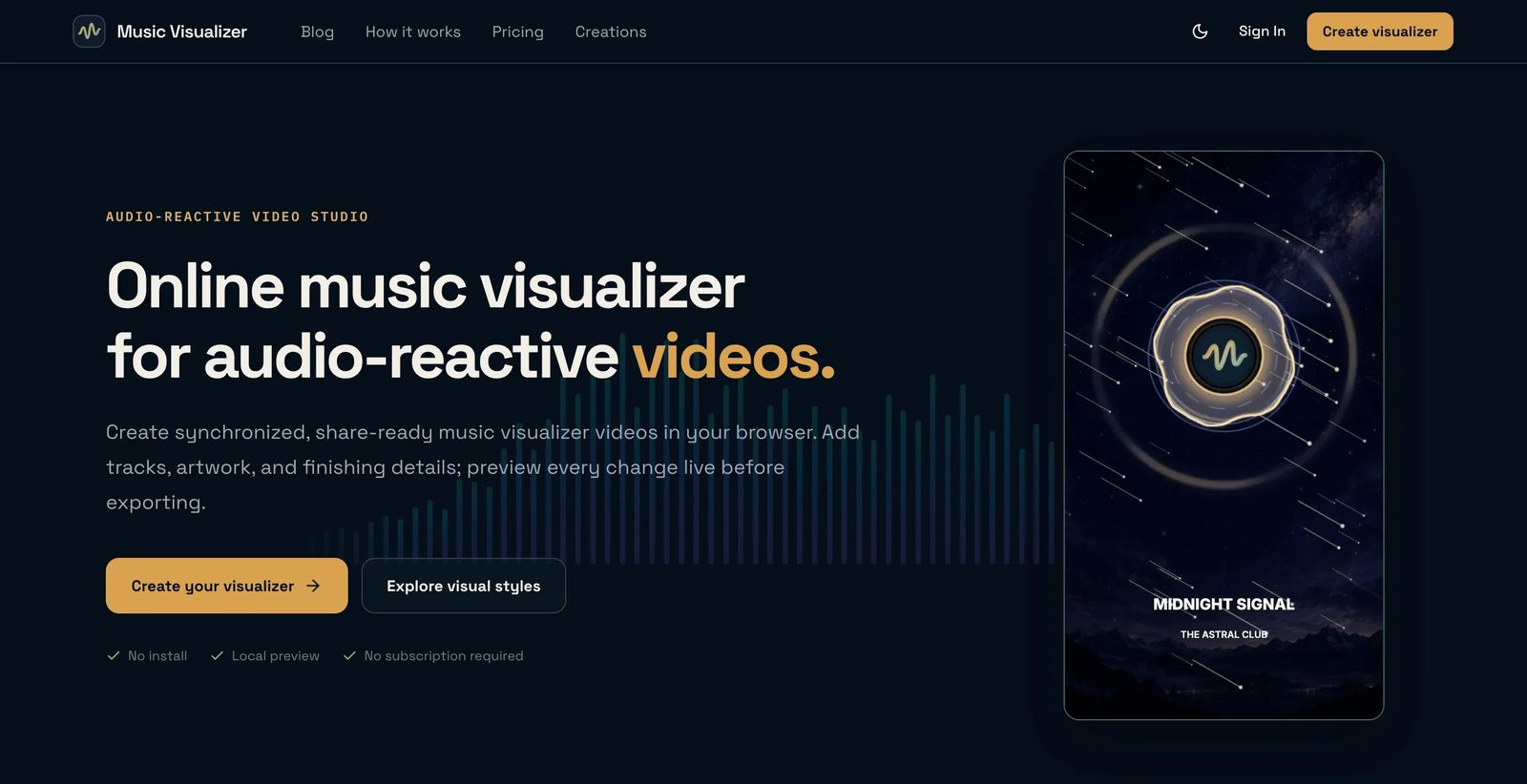 Music Visualizer screenshot 1