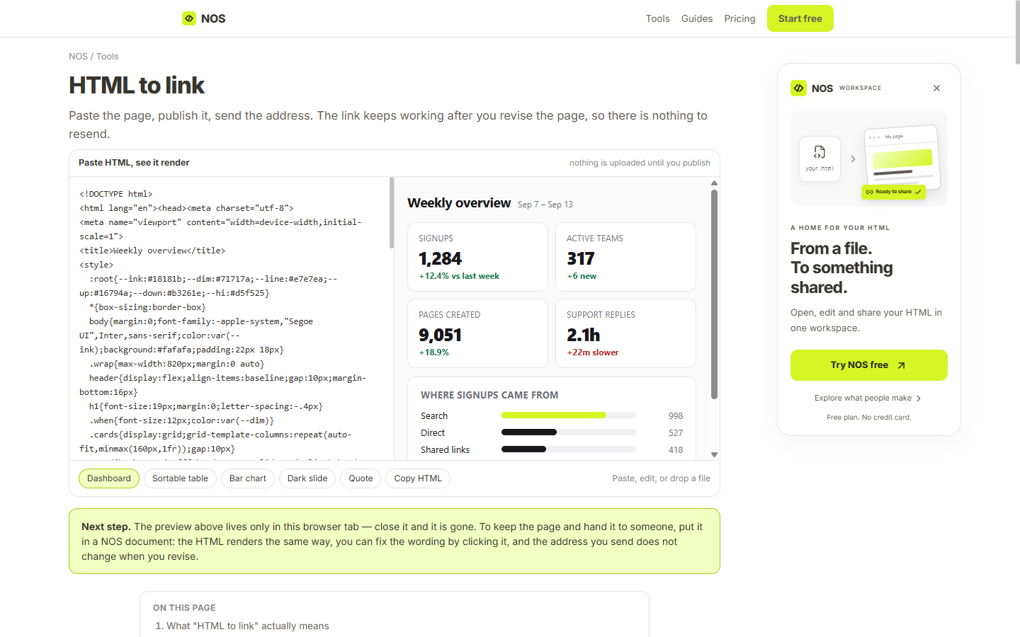 NOS Workspace screenshot 1