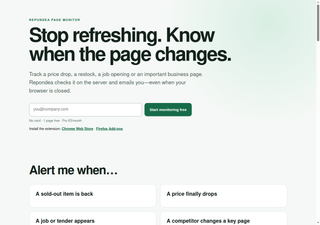 Repondea Page Monitor screenshot 1