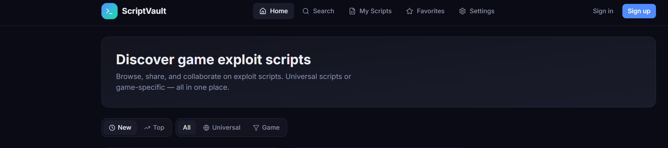 Scriptvault screenshot 1