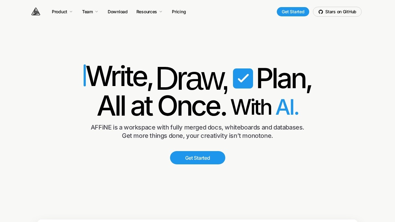 AFFiNE screenshot 1