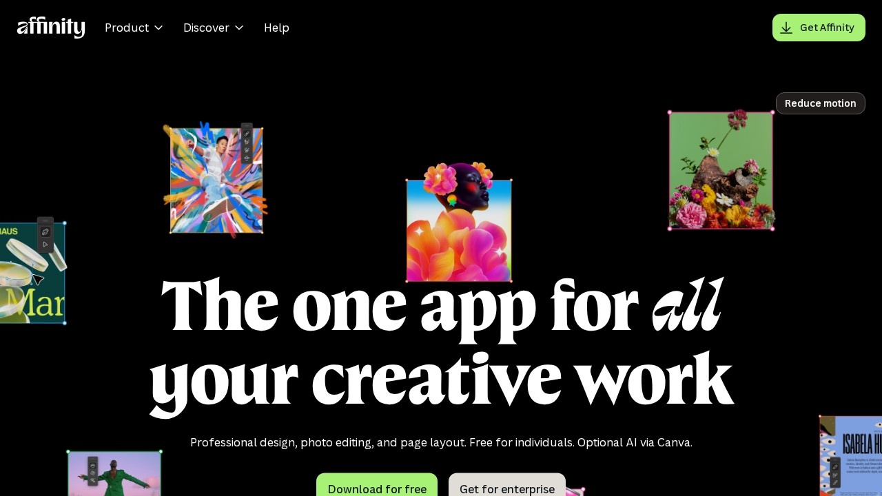 Affinity screenshot 1