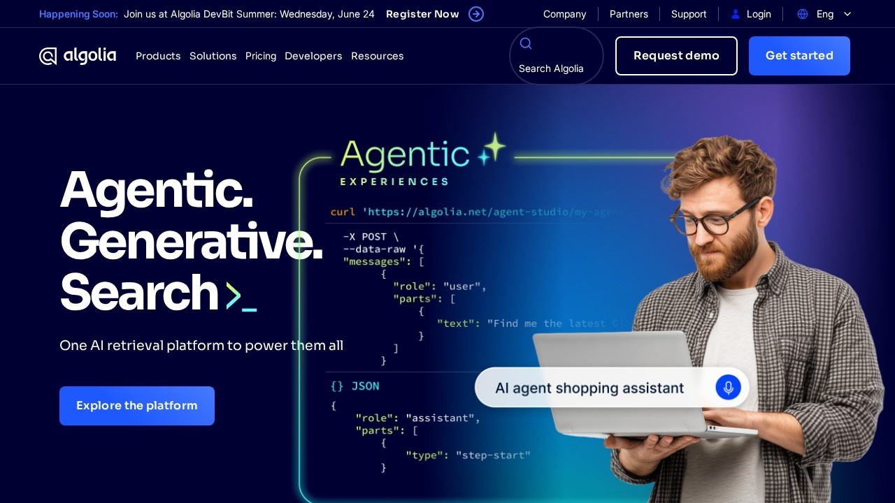Algolia screenshot 1
