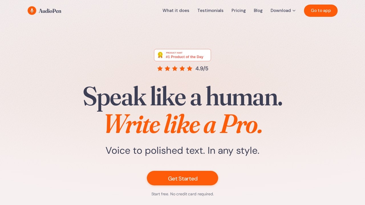 AudioPen screenshot 1
