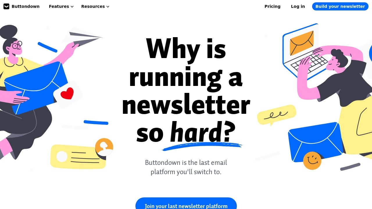 Buttondown screenshot 1