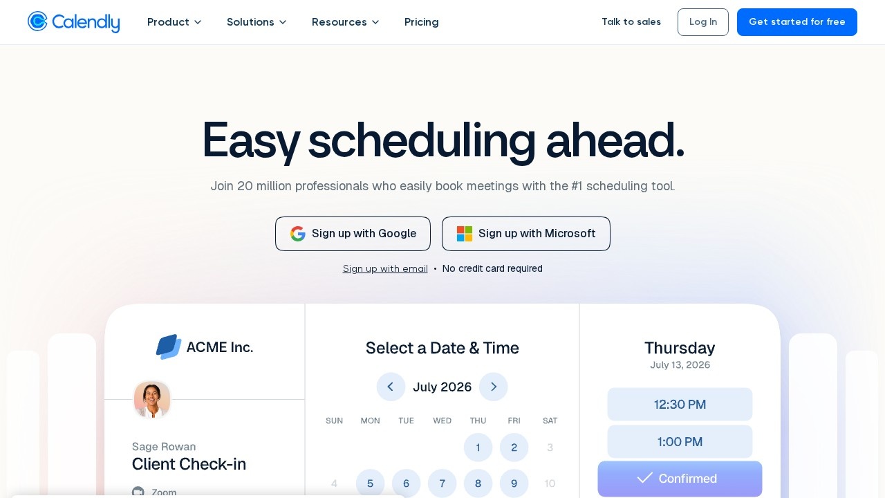 Calendly screenshot 1