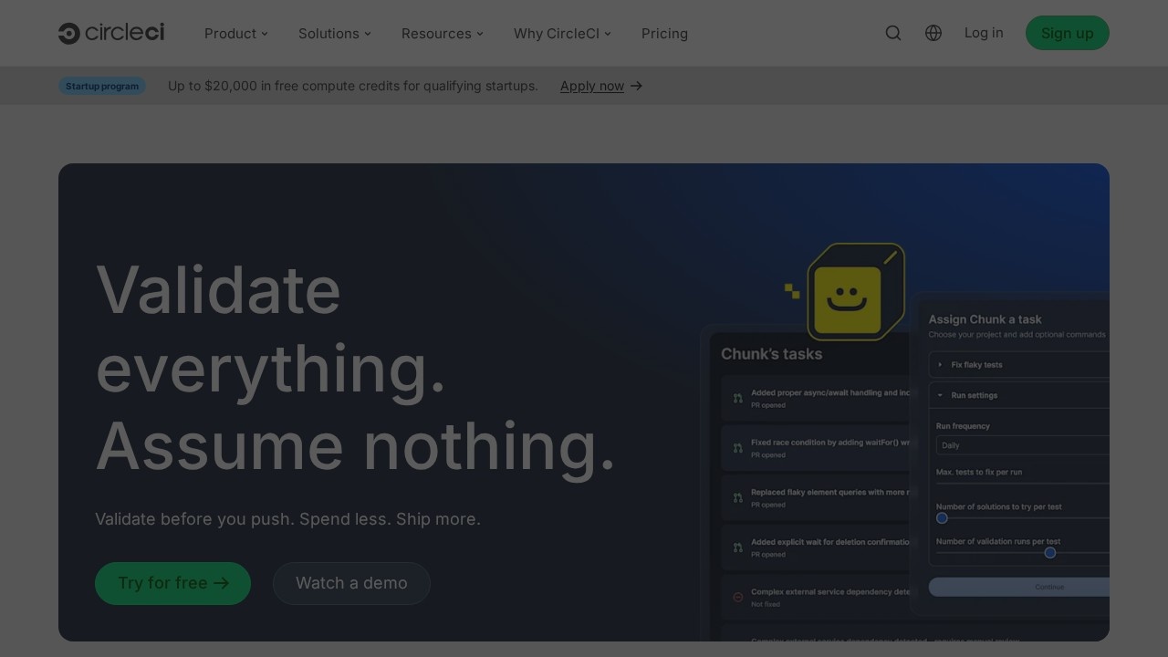 CircleCI screenshot 1