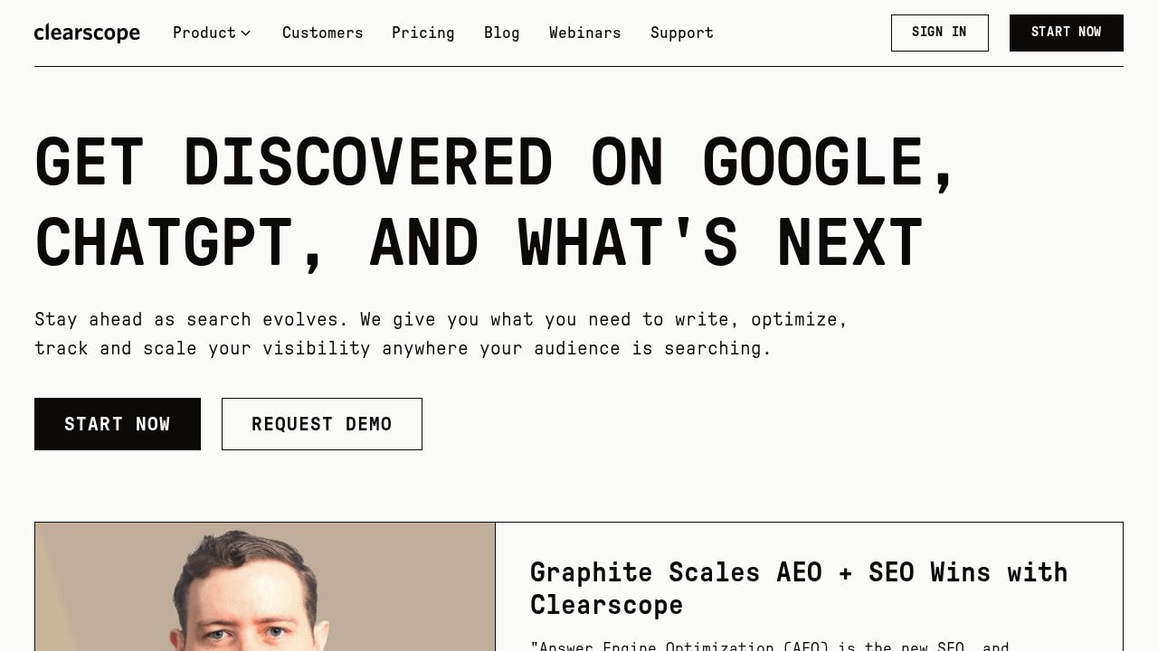 Clearscope screenshot 1