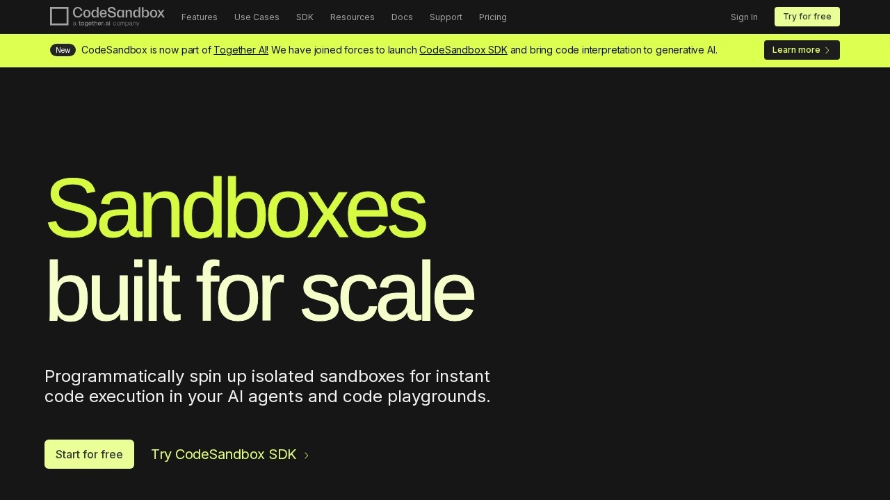 CodeSandbox screenshot 1