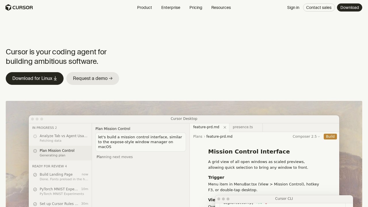 Cursor screenshot 1