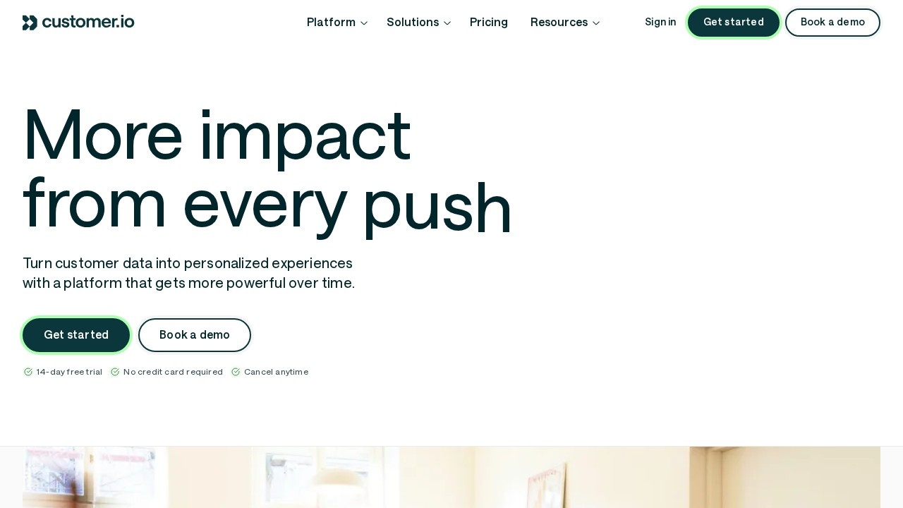 Customer.io screenshot 1