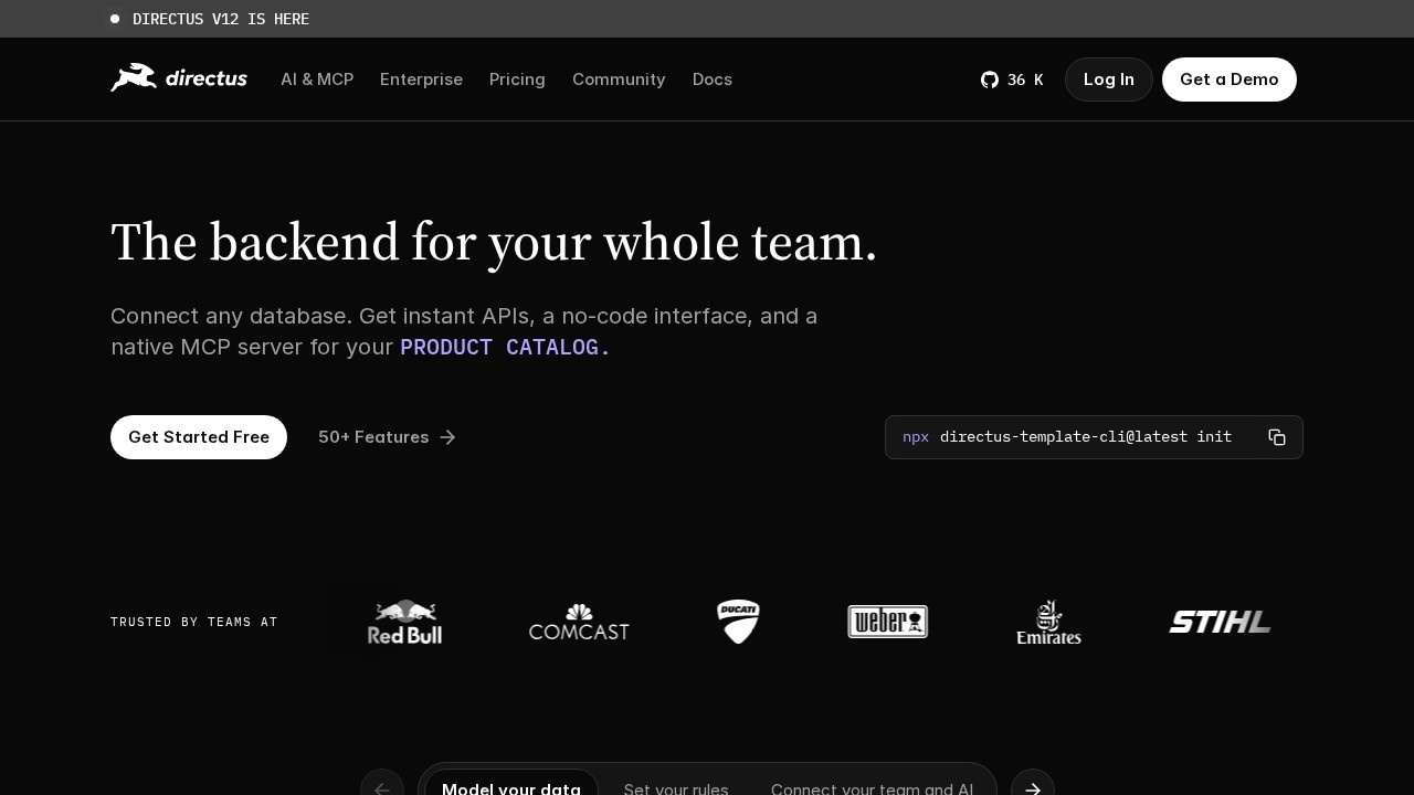 Directus screenshot 1