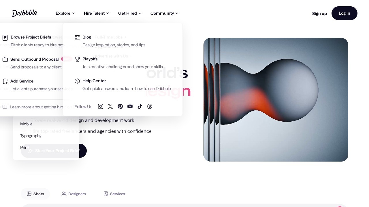 Dribbble screenshot 1