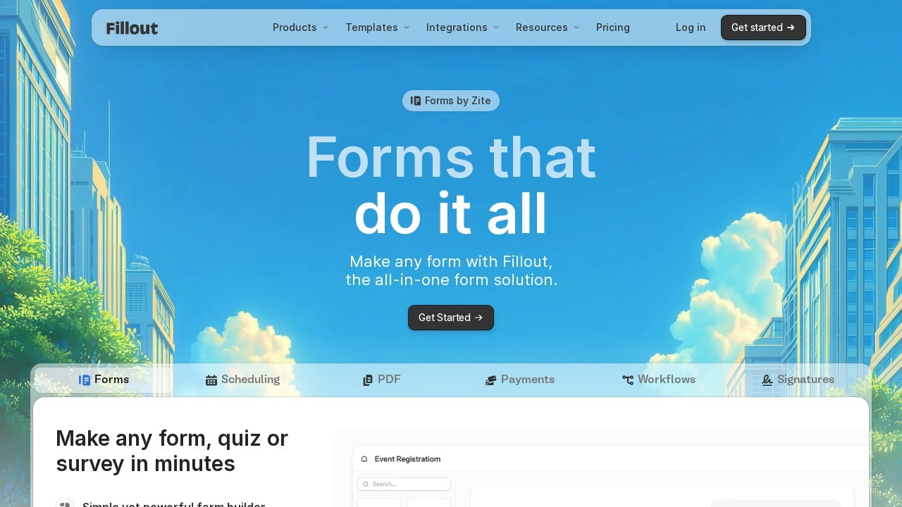 Fillout screenshot 1