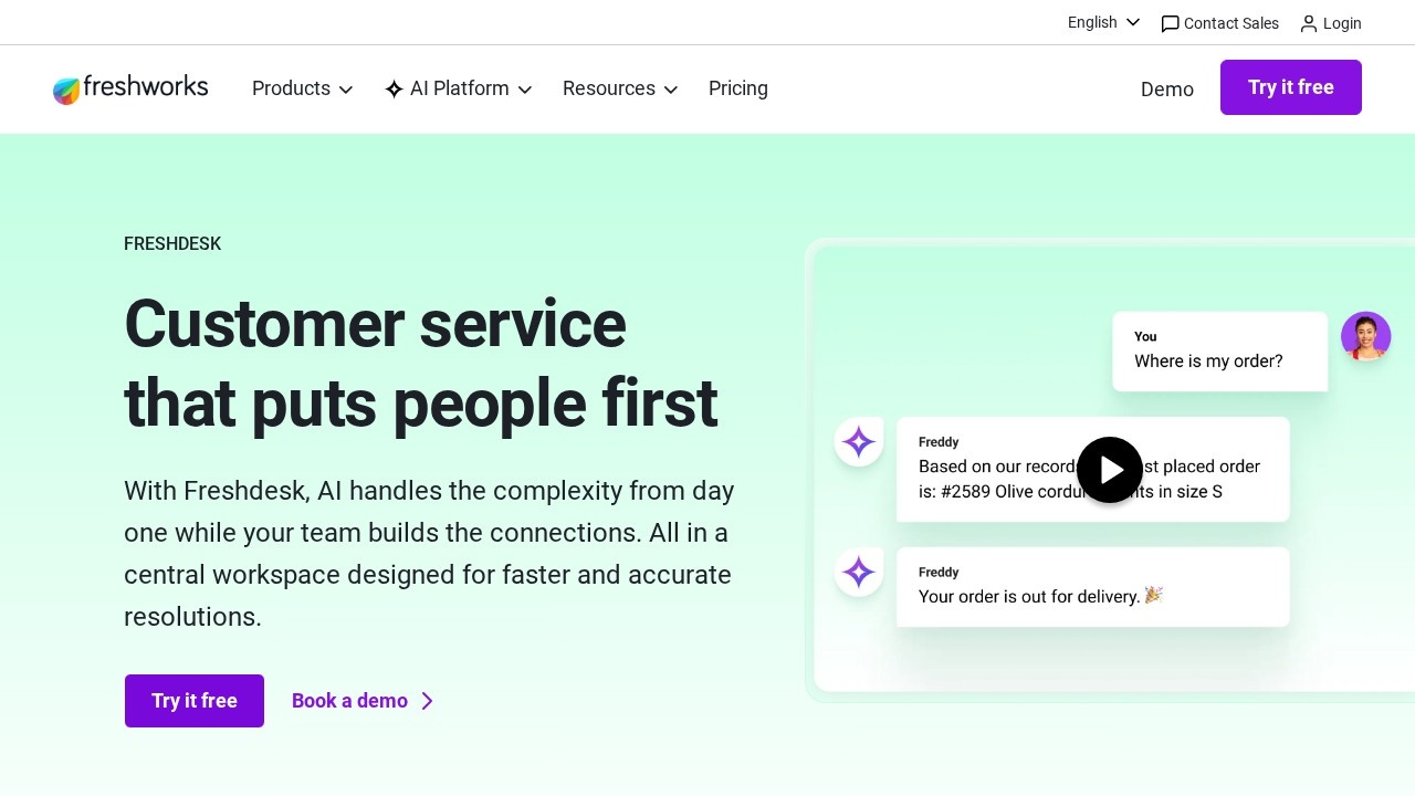 Freshdesk screenshot 1