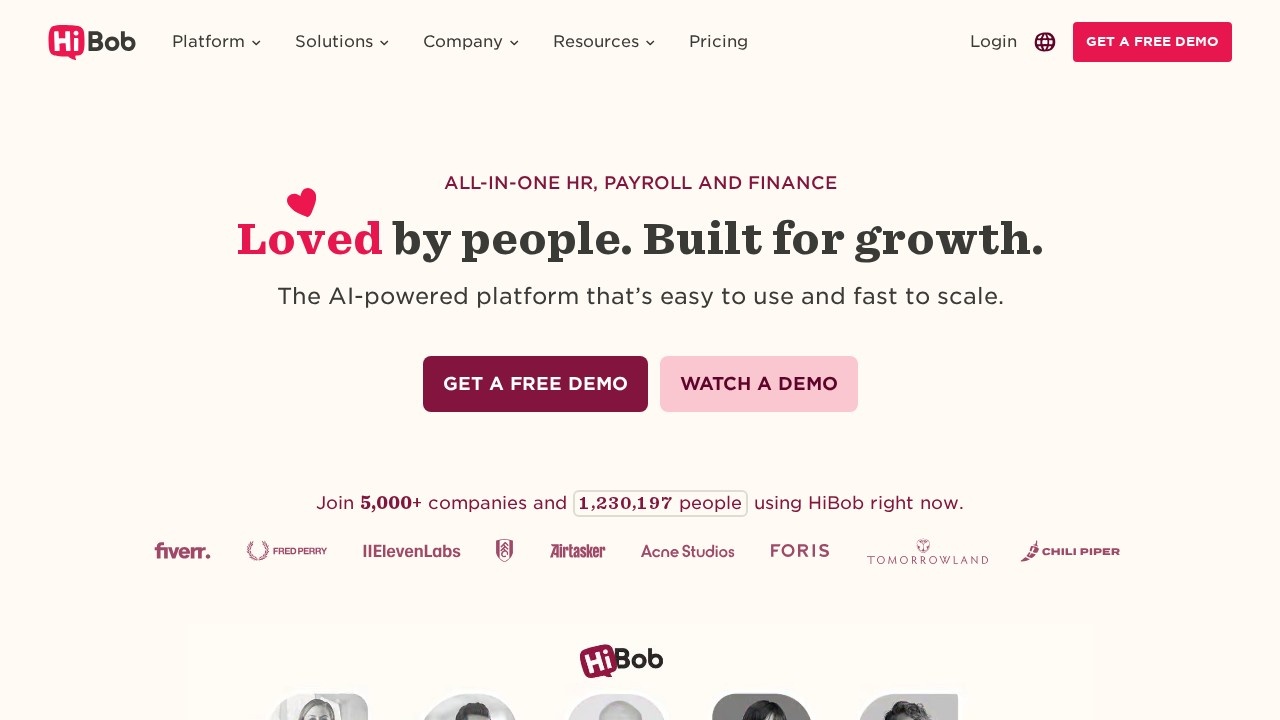 HiBob screenshot 1