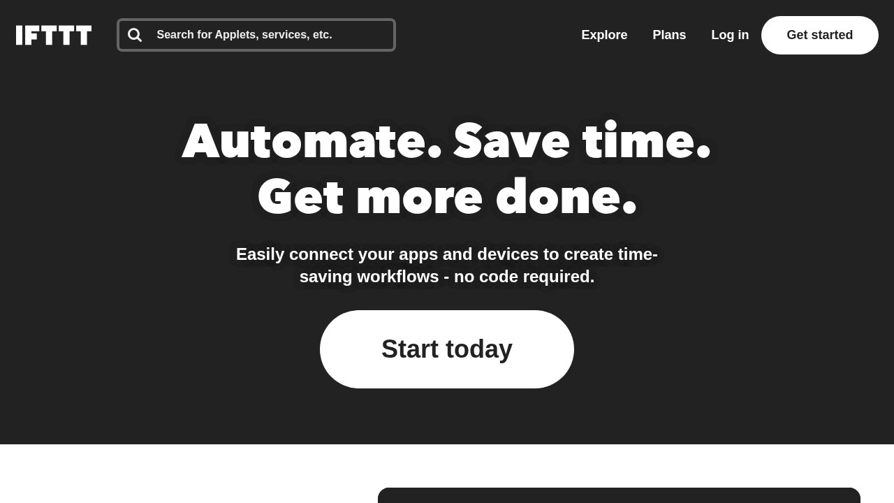 IFTTT screenshot 1