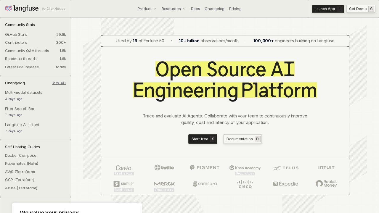 Langfuse screenshot 1