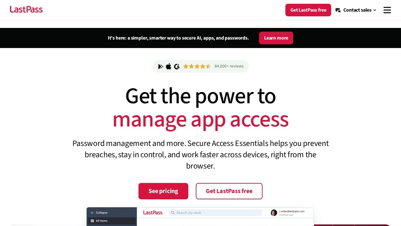 LastPass screenshot 1