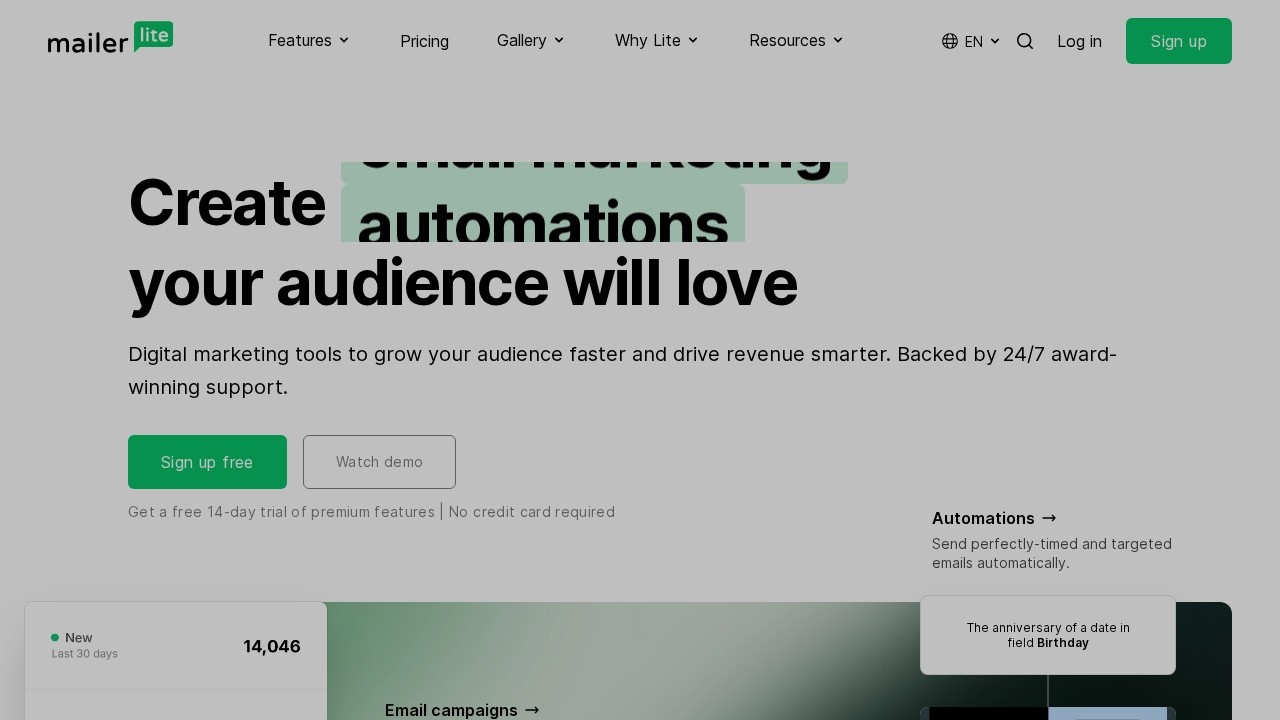 MailerLite screenshot 1