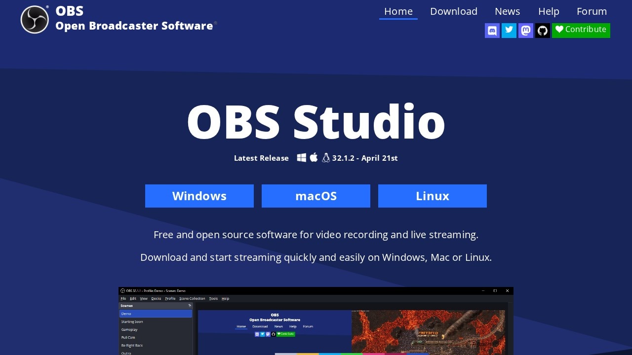 OBS Studio screenshot 1