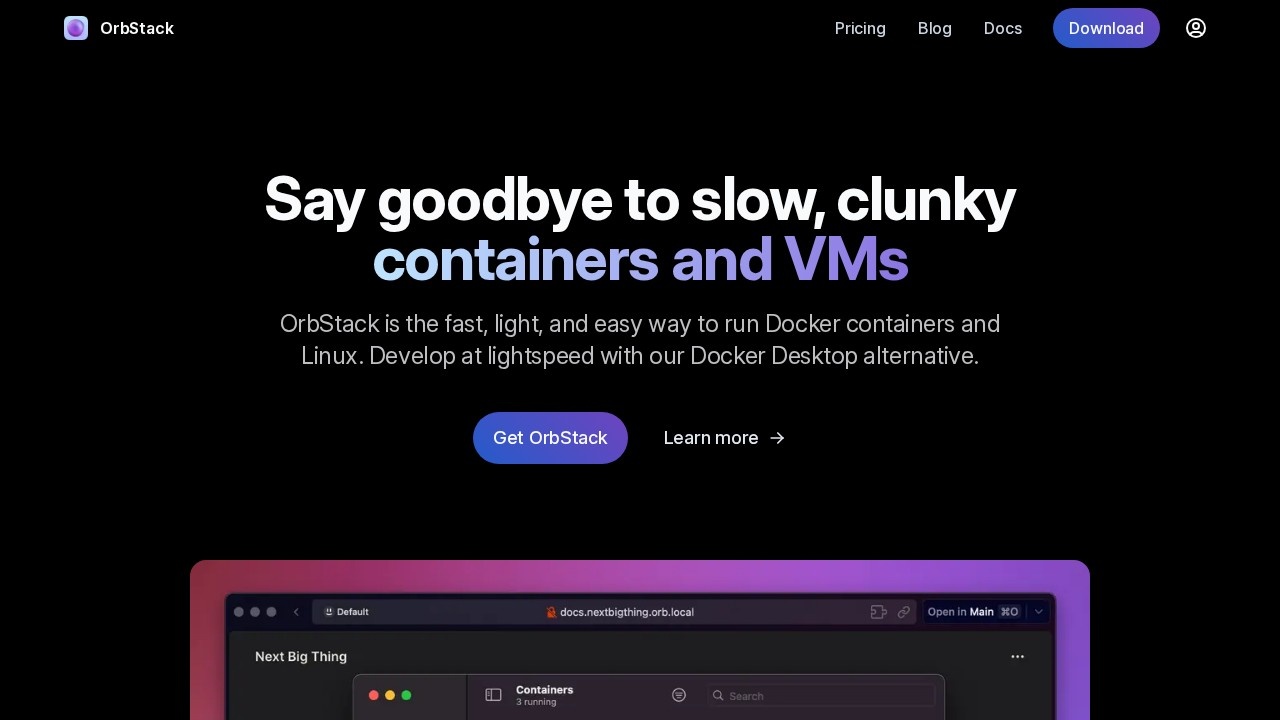 OrbStack screenshot 1