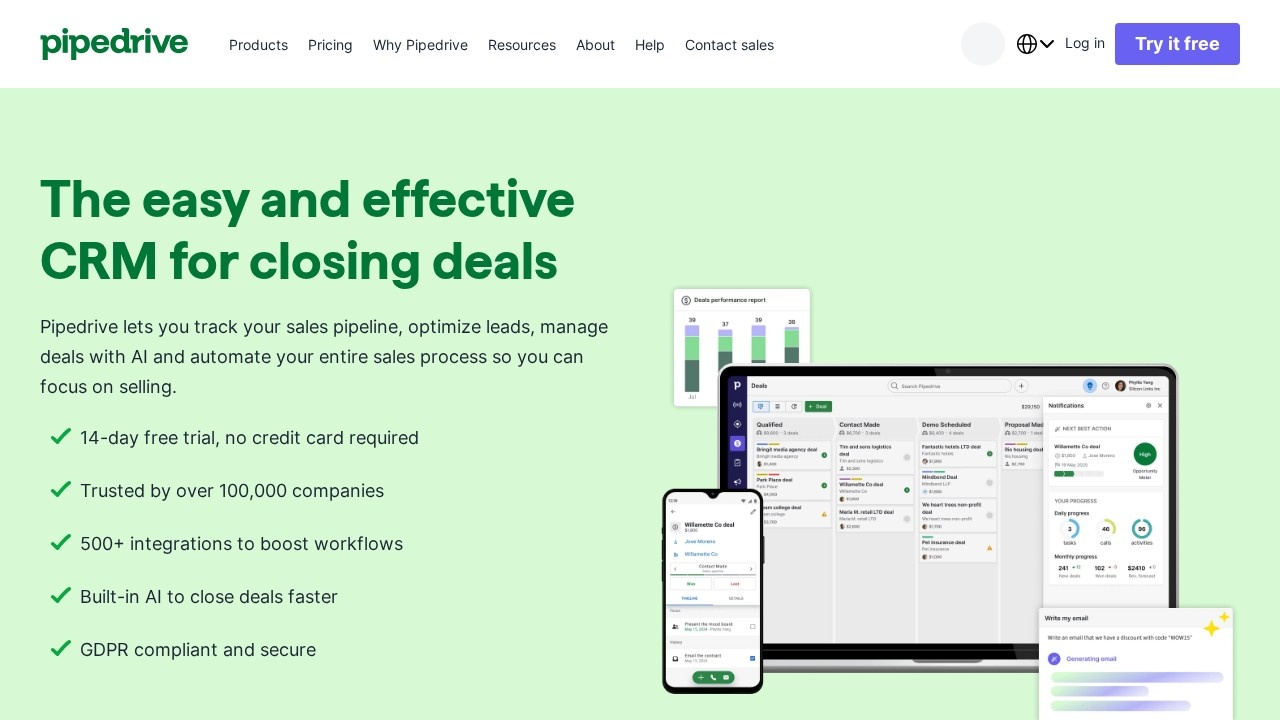 Pipedrive screenshot 1