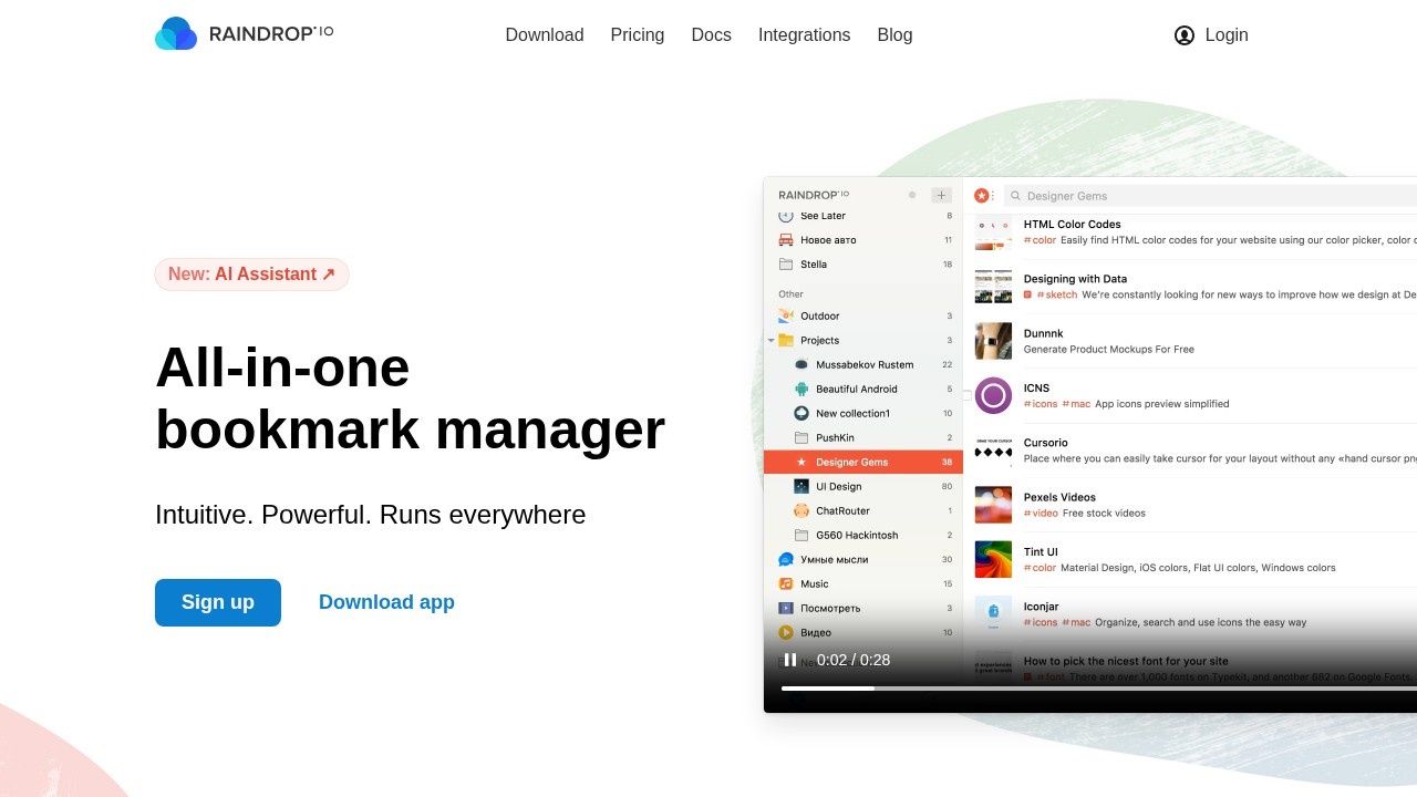Raindrop.io screenshot 1