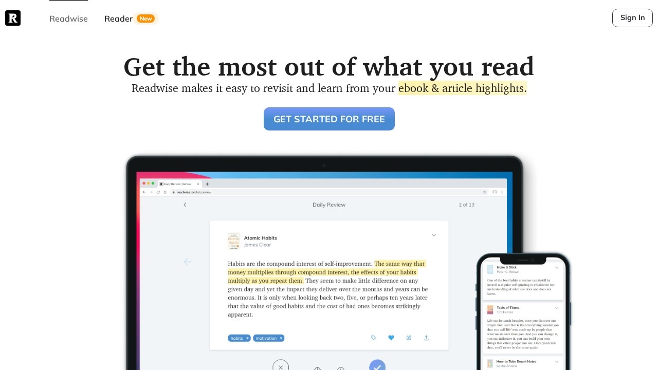 Readwise screenshot 1