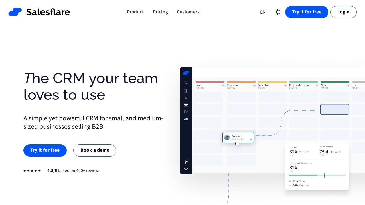 Salesflare screenshot 1