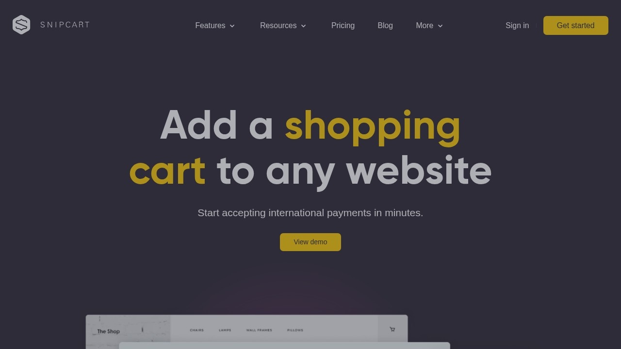 Snipcart screenshot 1