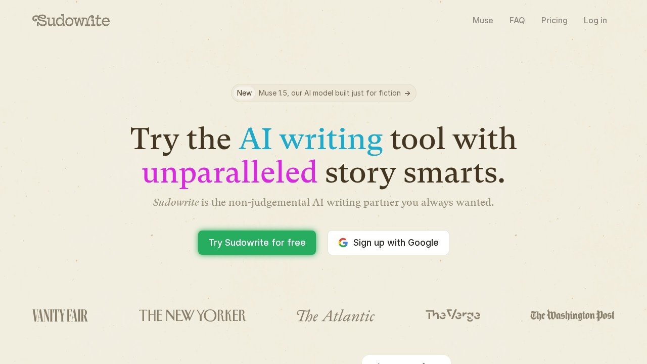 Sudowrite screenshot 1