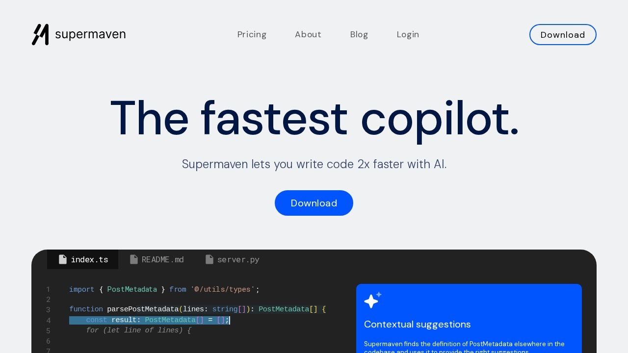 Supermaven screenshot 1