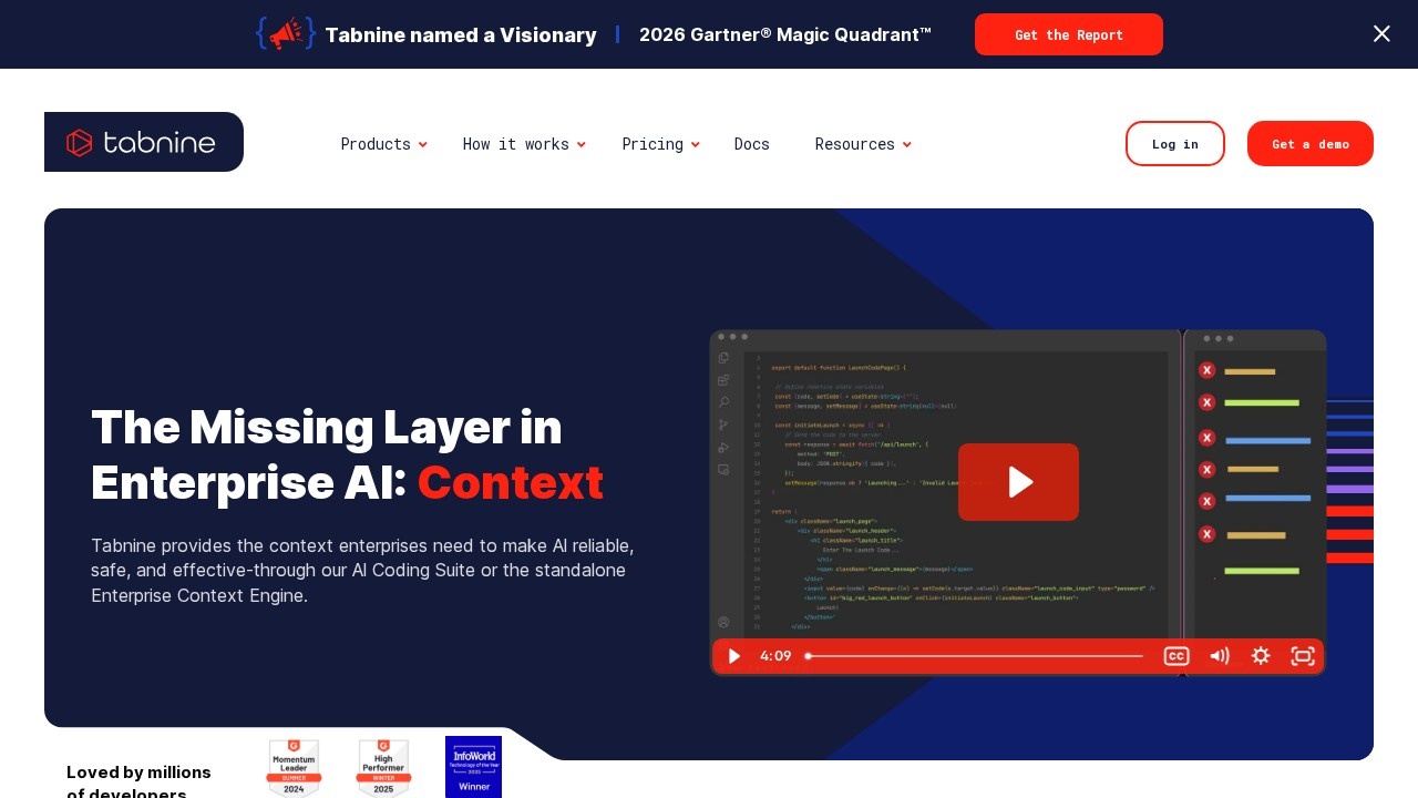 Tabnine screenshot 1