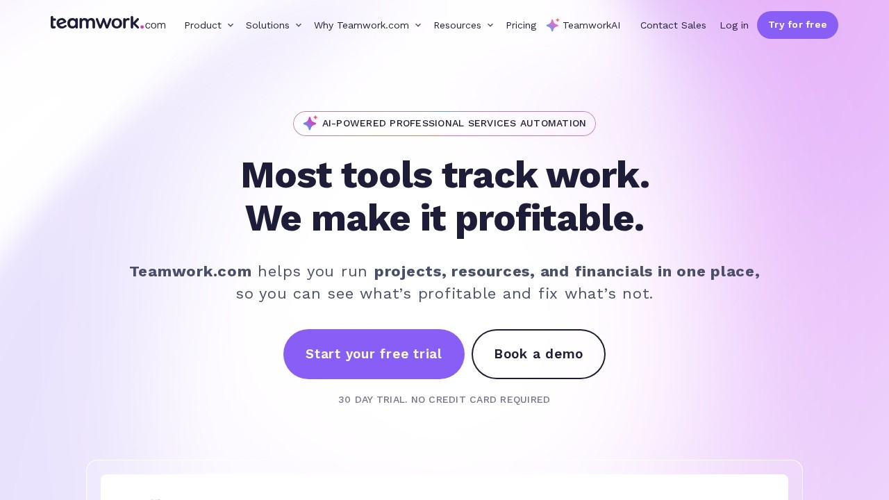 Teamwork.com screenshot 1