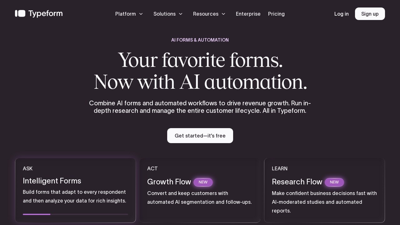 Typeform screenshot 1