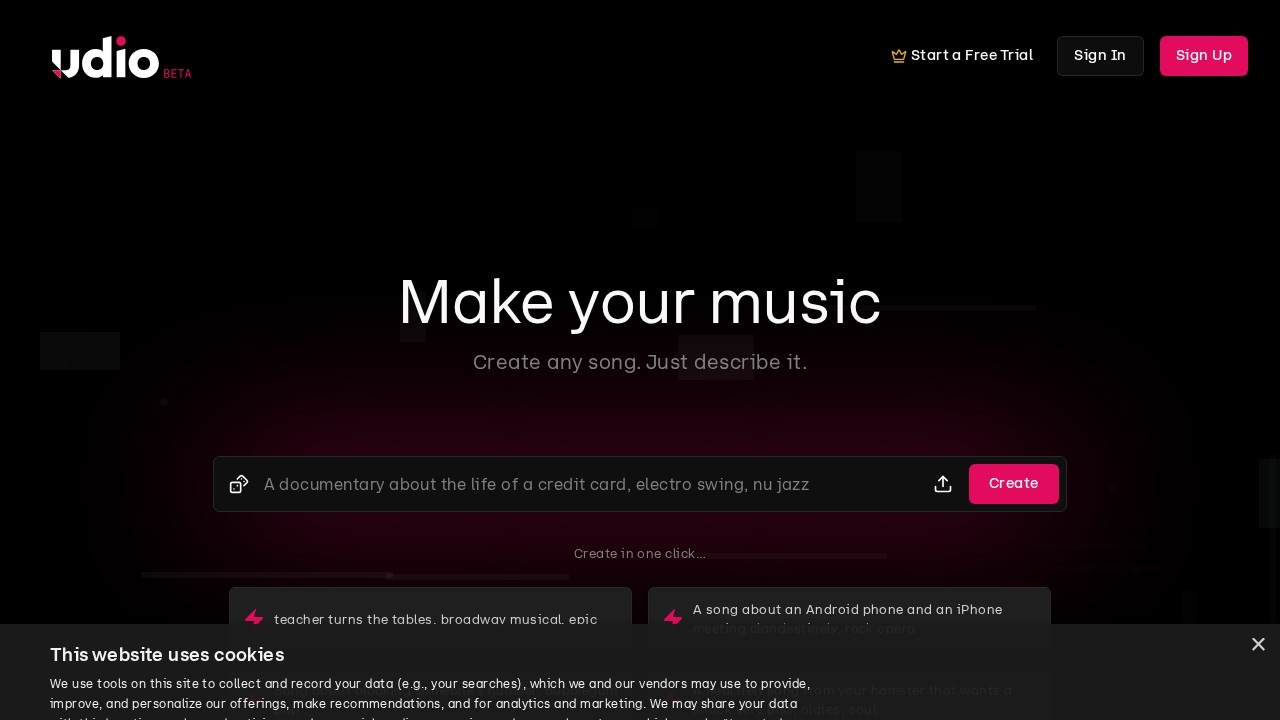 Udio screenshot 1