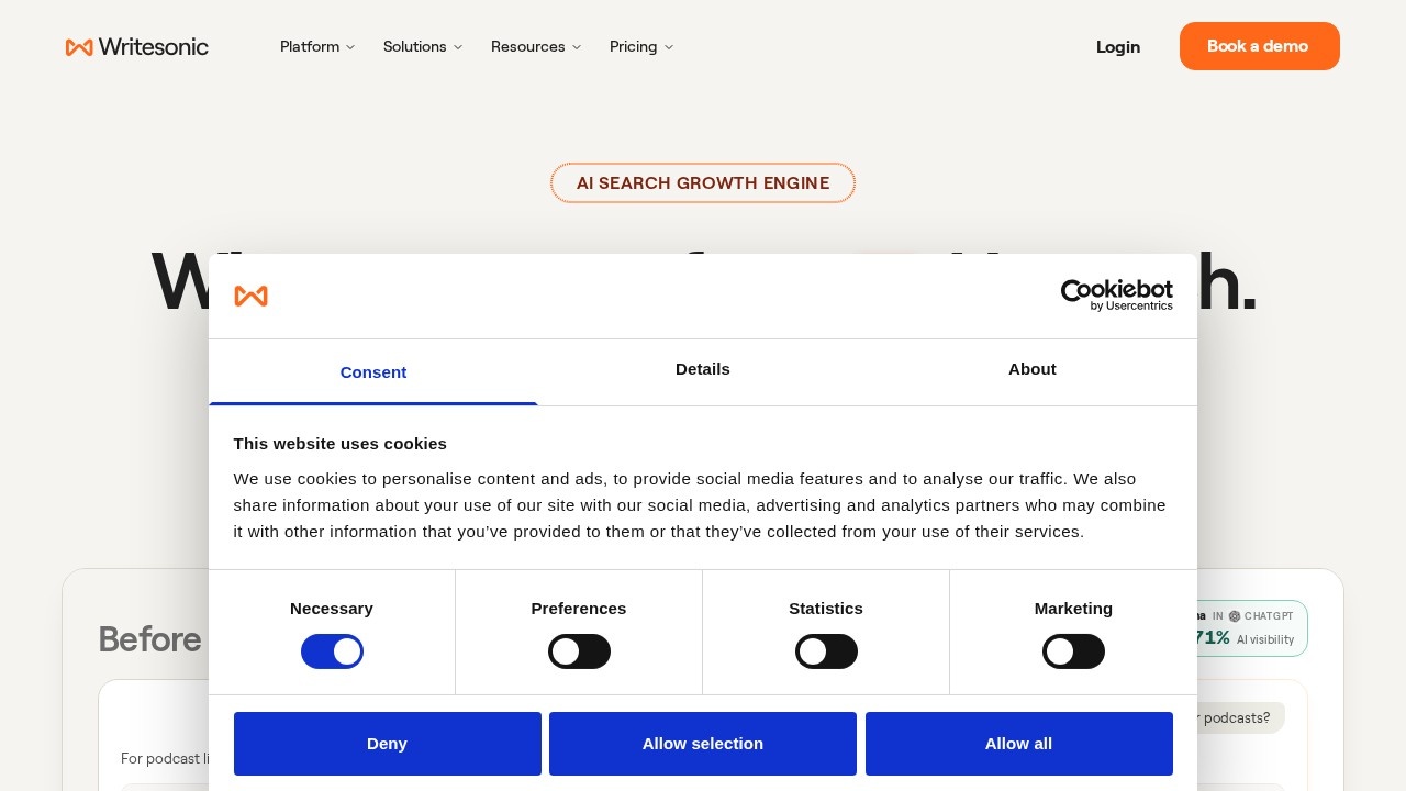 Writesonic screenshot 1