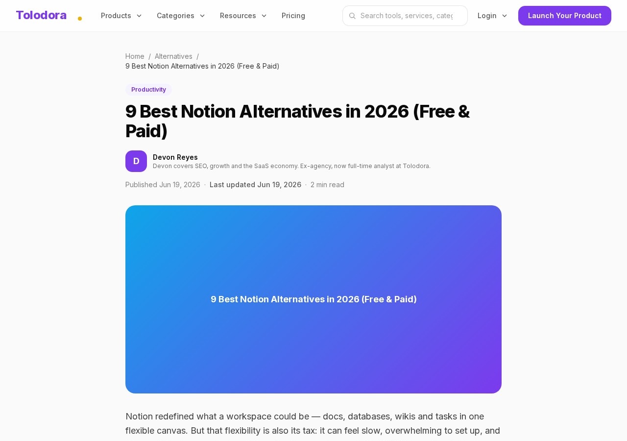A Tolodora alternatives comparison page with backlinks and reviews