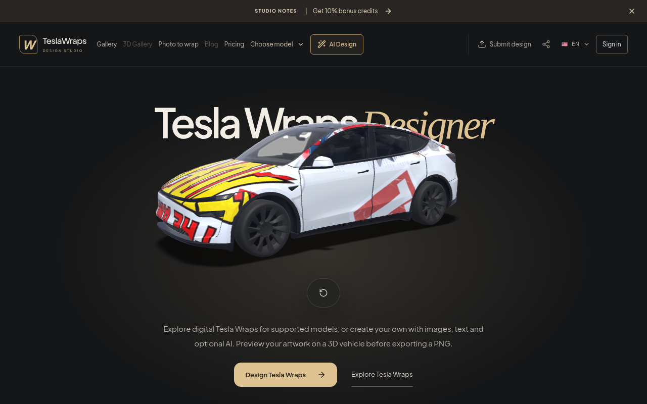 TeslaWraps screenshot 1