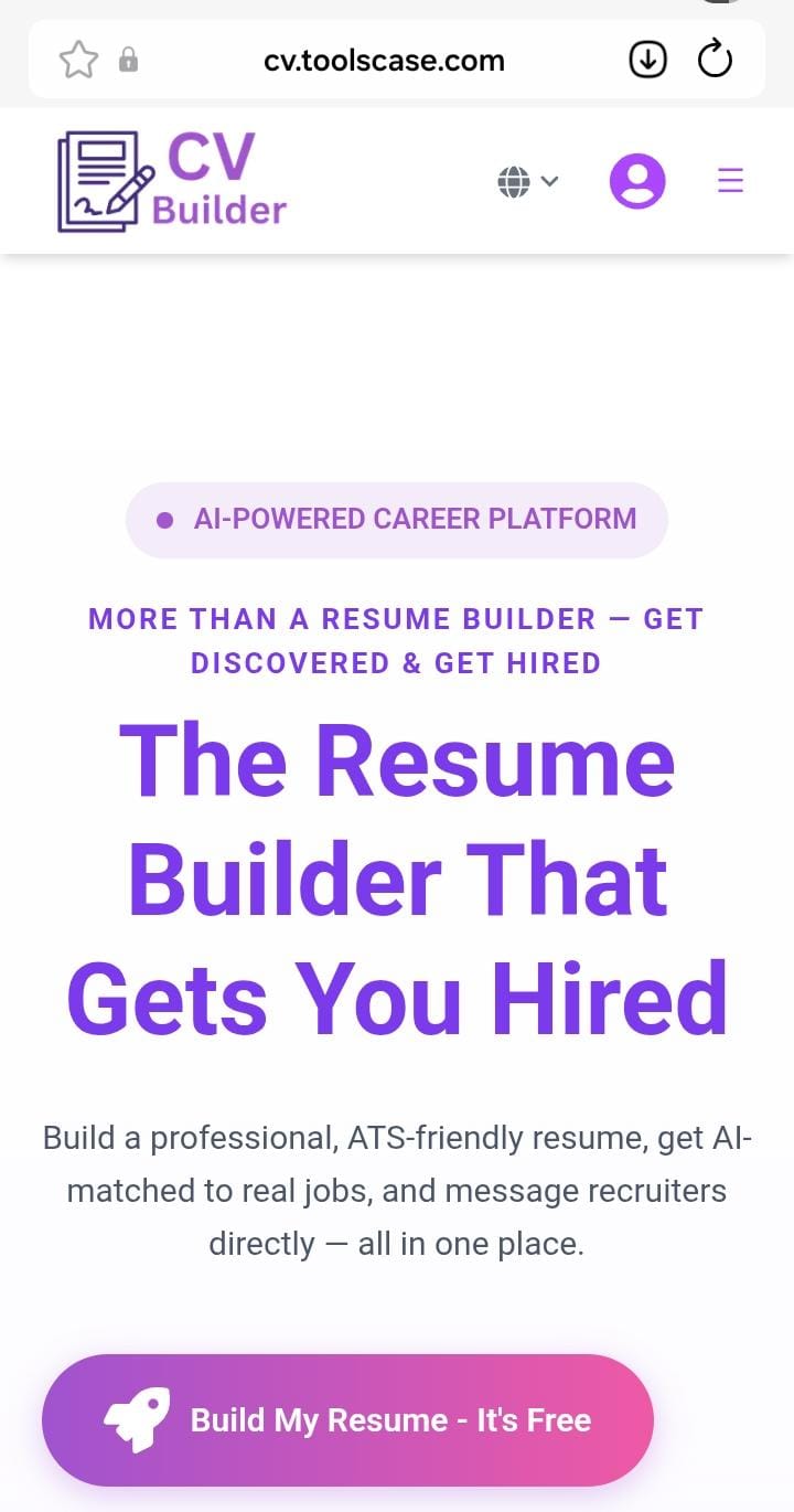 Toolscase CV Builder screenshot 1