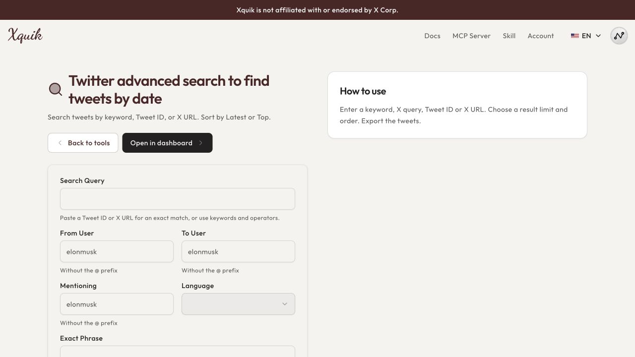 Xquik screenshot 1